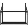 vidaXL Wandregal Schwarz Eichen-Optik 60 x 21 x 51 cm Holzwerkstoff