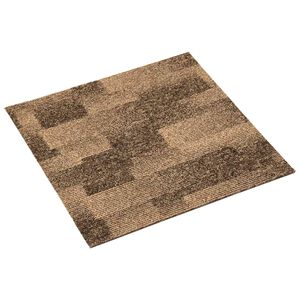 vidaXL Boden Teppich 20 stk. Braun 50 x 50 cm PP Niedriger Flor