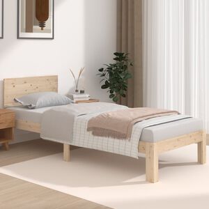 vidaXL Massivholzbett 75x190 cm