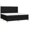 vidaXL Boxspringbett mit Matratze & LED Schwarz 200x200 cm Stoff