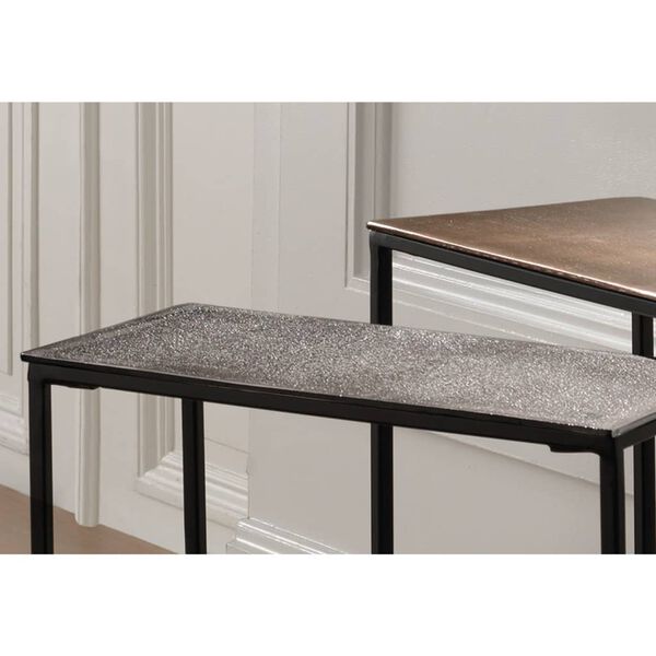 Rousseau 3-tlg. Beistelltisch-Set Triplex Metall Mehrfarbig