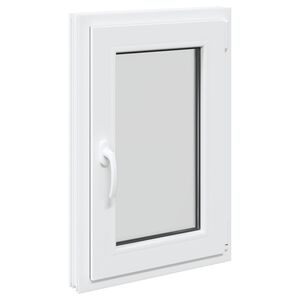 vidaXL Kellerfenster RISOR 50 x 75 cm PVC und Glas Wei&szlig;