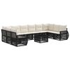 vidaXL Gartensofa-set 11 pcs Schwarz und Cremewei&szlig; Poly-Rattan