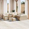 vidaXL Garten-Sofa-Set mit Kissen mit Speicher 13 pcs Beige und Creme
