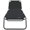 vidaXL Klappbare Sonnenliege 1-Person Schwarz 56 x 189 x 87cm Stoff