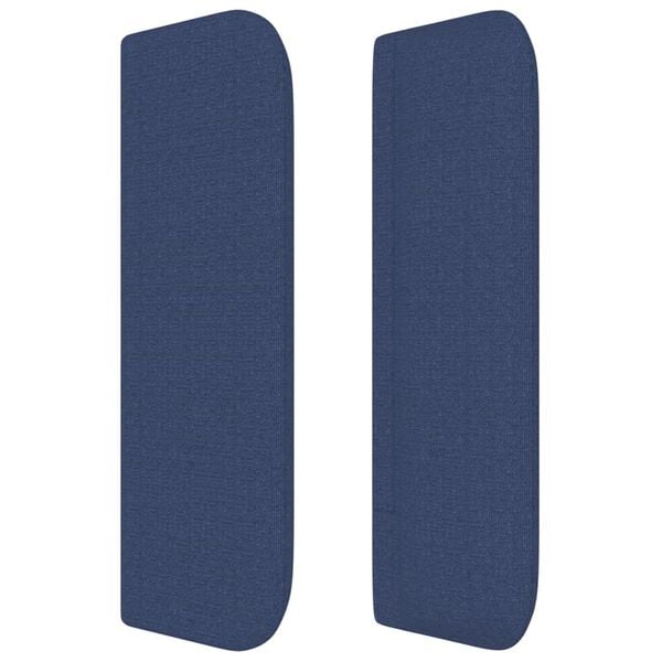 vidaXL Kopfteil mit Ohren Blau 203x16x78/88 cm Stoff