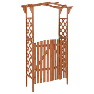 vidaXL Pergola mit Tor 116x40x204 cm Massivholz Tanne