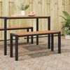 vidaXL Gartenbank Braun 100 x 28 x 45 cm Stahl