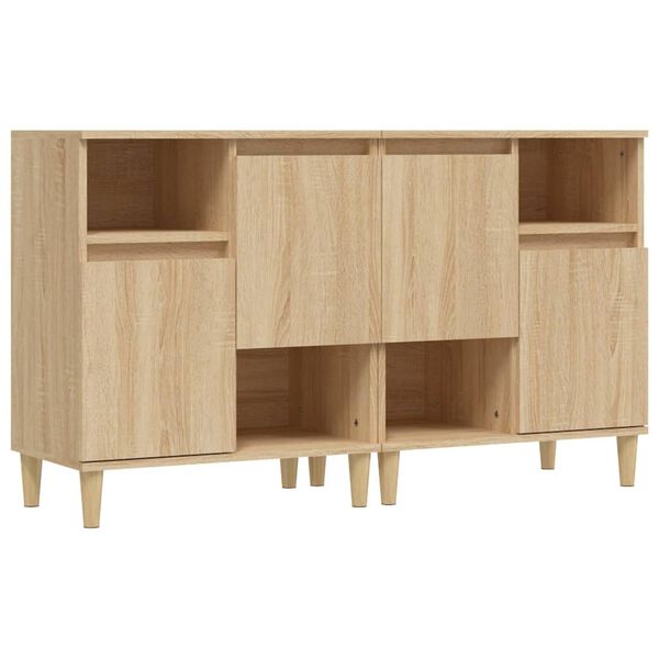 vidaXL Sideboards 2 Stk. Sonoma-Eiche 60x35x70 cm Holzwerkstoff