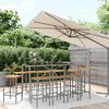 vidaXL 11-tlg. Gartenbar-Set Grau Poly Rattan & Massivholz Akazie