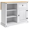 vidaXL K&uuml;cheninsel Set 2 Stk. Wei&szlig; und Honigwachs 112 x 70 x 91,5 cm