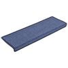 vidaXL Stufenmatten 15 Stk. 65x21x4 cm Blau Rechteckiger Rand