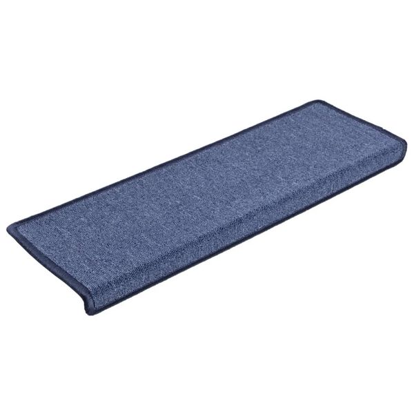 vidaXL Stufenmatten 15 Stk. 65x21x4 cm Blau Rechteckiger Rand