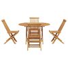 vidaXL Garten Essgruppe 5 pcs Braun Massivholz Teak
