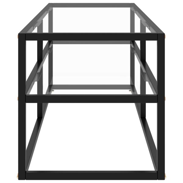 vidaXL TV-Schrank Schwarz mit Hartglas 120x40x40 cm