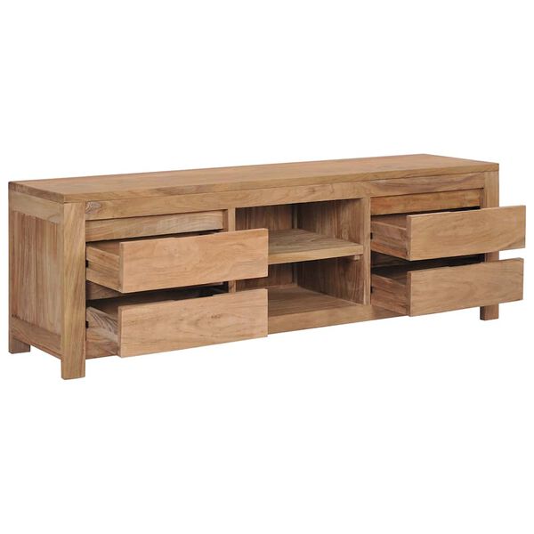 vidaXL TV-Schrank 115x30x40 cm Massivholz Teak