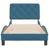 vidaXL Bettgestell ohne Matratze Blau 90x200 cm Samt
