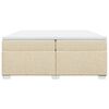 vidaXL Boxspringbett mit Matratze Creme 200x200 cm Stoff