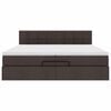 vidaXL Ottoman-Bett mit Matratze Dunkelbraun 200x200 cm Stoff