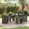 vidaXL Garten Essgruppe 5 pcs Grau Poly-Rattan