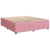 vidaXL Boxspringbett mit Matratze Rosa 200x200 cm Samt