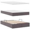 vidaXL Bett mit Stauraum und LED mit LED Grau 120 x 200 cm Kunstleder