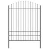 vidaXL Gartenzaun 7 pcs Grau 170 x 225 cm Pulverbeschichteter Stahl
