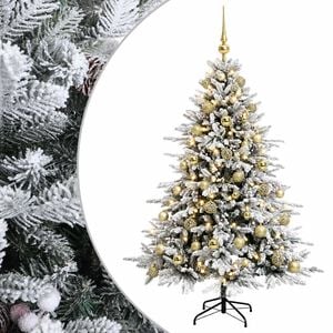 vidaXL K&uuml;nstlicher Weihnachtsbaum mit Weihnachtskugel 120 cm 150 LEDs