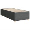 vidaXL Boxspringbett mit Matratze Dunkelgrau 80x200 cm Stoff