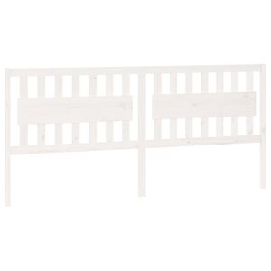 vidaXL Kopfteil Wei&szlig; 205,5x4x100 cm Massivholz Kiefer