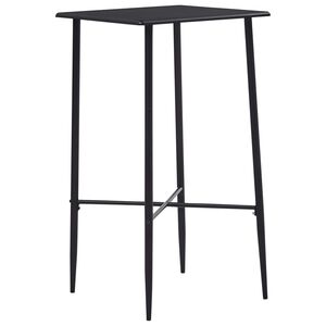 vidaXL Bartisch Schwarz 60 x 60 x 111 cm MDF
