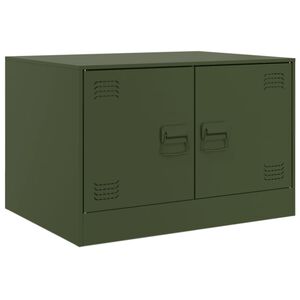 vidaXL Couchtisch Olivgr&uuml;n 67x50x44 cm Stahl