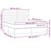 vidaXL Boxspringbett mit Matratze Rosa 180x200 cm Samt