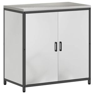 vidaXL K&uuml;chenaufbewahrungsschrank HATTEM Silber 90 x 50 x 92 cm Stahl