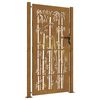 vidaXL Gartentor 100x200 cm Cortenstahl Bambus-Design