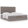 vidaXL Ottoman-Bett mit Matratze Taupe 160x200 cm Stoff