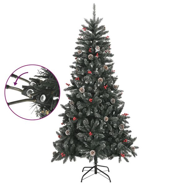 vidaXL Künstlicher Weihnachtsbaum mit Ständer Grün 210 cm PVC