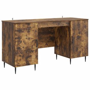 vidaXL Schreibtisch Ger&auml;ucherte Eiche 142,5 x 50 x 75 cm Holzwerkstoff