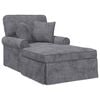 vidaXL Chaise Lounge mit Rock Dunkelgrau 157 x 91 x 91 cm ARES