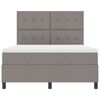 vidaXL Boxspringbett mit Matratze mit LED Taupe 140 x 200 cm Stoff