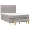 vidaXL Boxspringbett mit Matratze Hellgrau 140x190 cm Stoff