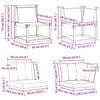 vidaXL Outdoor Mittel- und Ecksofa mit Kissen 2 St&uuml;ck Natur