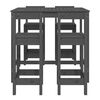 vidaXL 5-tlg. Gartenbar-Set Grau Massivholz Kiefer