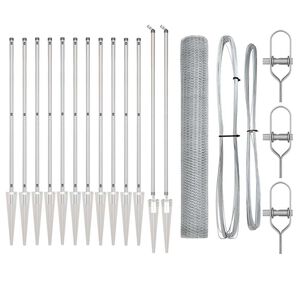 vidaXL Zaunpfosten Silber