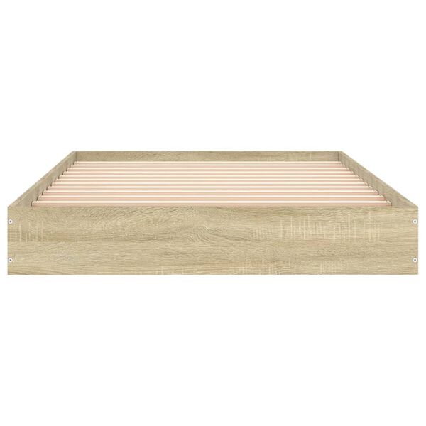 vidaXL Bettgestell ohne Matratze Sonoma-Eiche 90x190 cm Holzwerkstoff