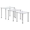 vidaXL Satztische 3-tlg. Transparent Hartglas
