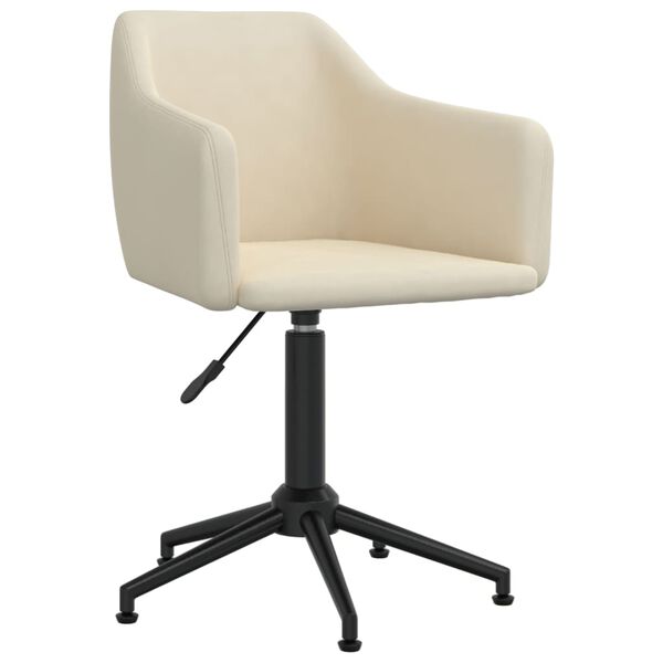 vidaXL Esszimmerst&uuml;hle 4 Stk. Drehbar Creme Samt