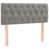 vidaXL Boxspringbett mit Matratze Hellgrau 100x200 cm Samt