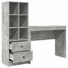 vidaXL Schreibtisch mit Schubladen 2 pcs Beton Grau