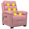 vidaXL Massagesessel mit Aufstehhilfe Rosa Samt